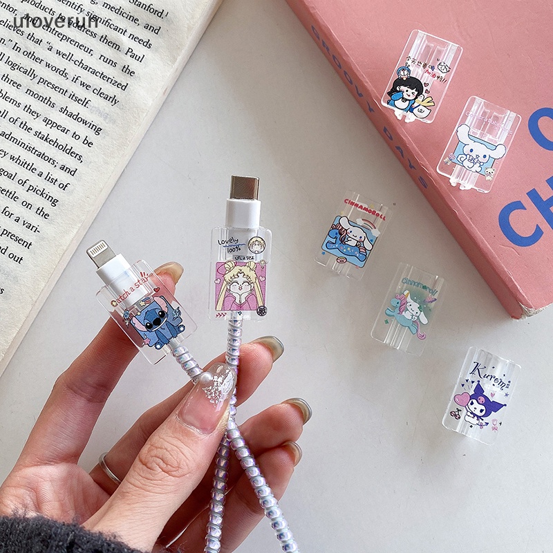 Phụ Kiện Bảo Vệ Dây Cáp Bằng Silicon Hình Hoạt Hình Đáng Yêu