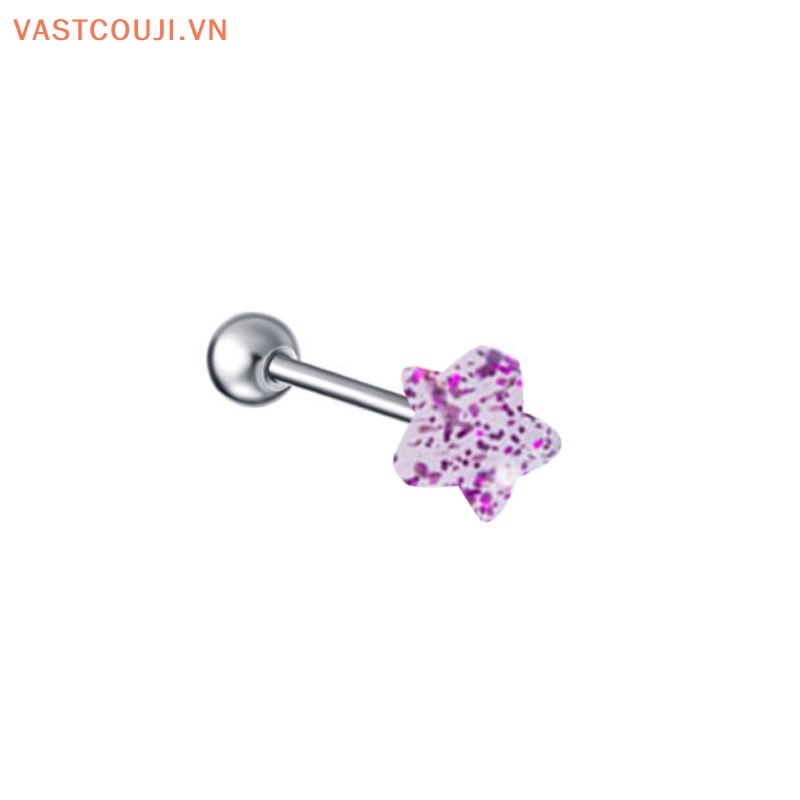 1 Khuyên Xỏ Lưỡi / Tai / Cơ Thể Bằng Kim Loại Thời Trang