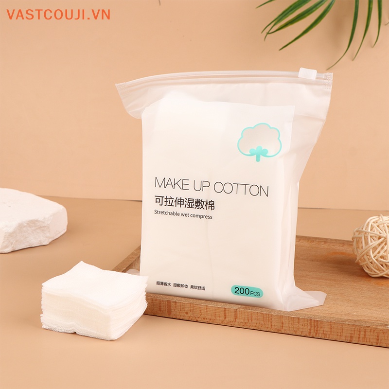 Set 200 Bông Tẩy Trang VASTJI Chất Liệu Cotton Tinh Khiết Có Thể Kéo Dài