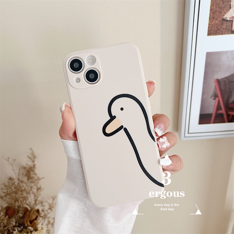 Ốp Điện Thoại TPU Silicon Mềm Hình Chú Ngỗng Cho IPhone 14 13 12 11 Pro Max SE2020 X XR Xs Max 7 8 6 6s Plus