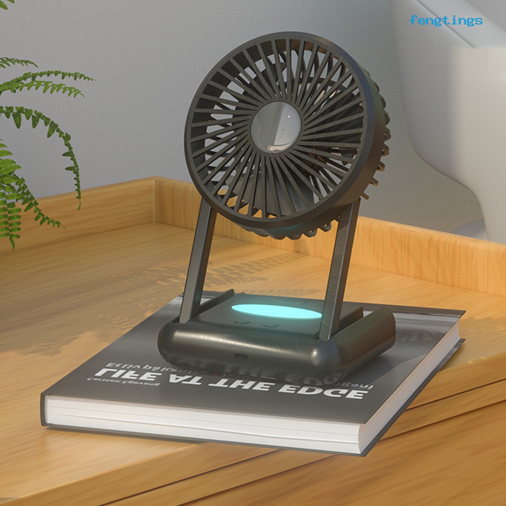 Quạt Mini Để Bàn Bằng ABS Có Đèn LED 3 Tốc Độ Điều Chỉnh Được Tiện Dụng Cho Gia Đình