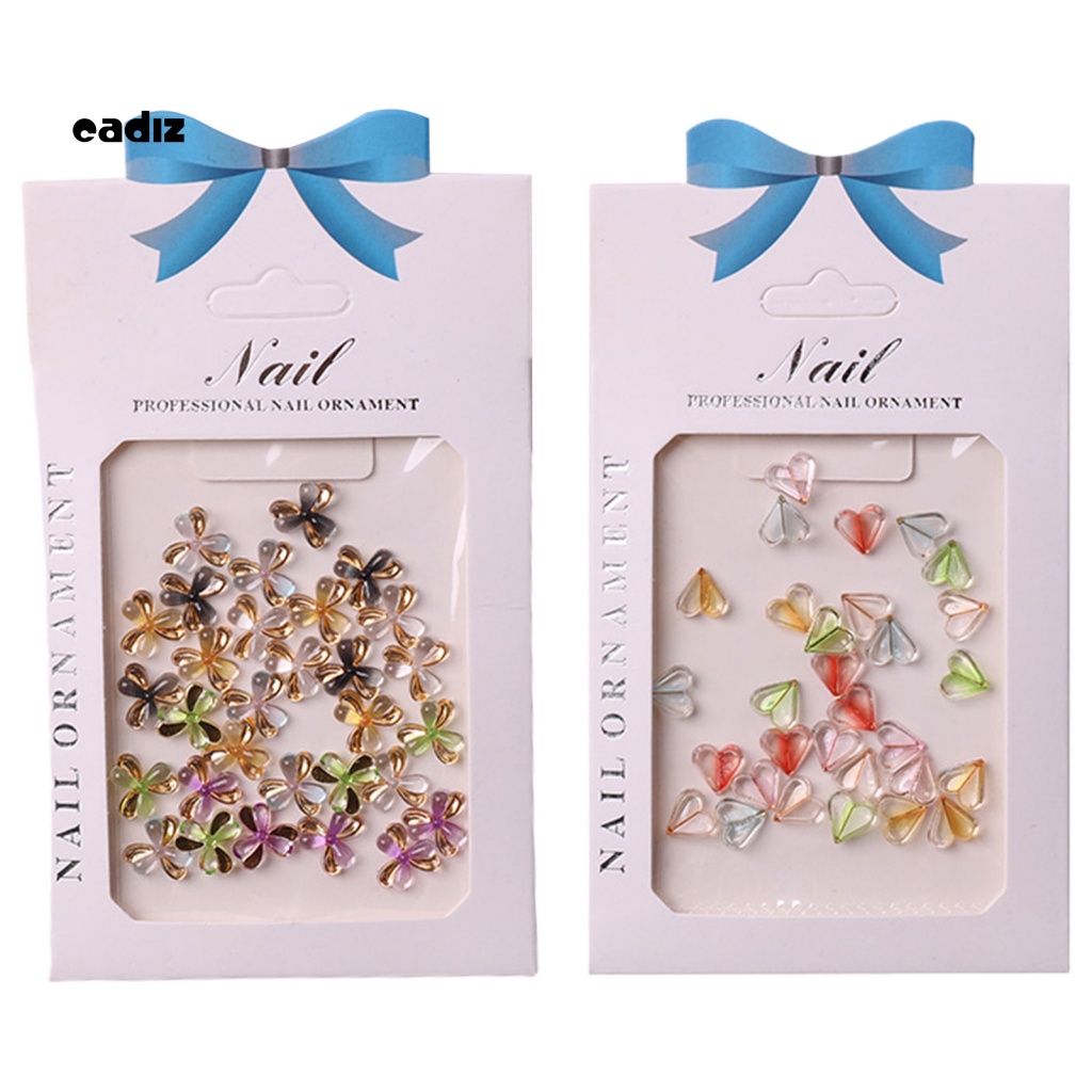 1 Túi Phụ Kiện Trang Trí Móng Tay Mini Đính Đá Hình Trái Tim Xinh Xắn