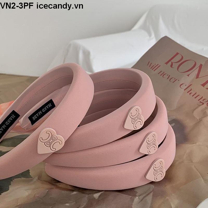 🥟ice🥟Băng Đô Bản Rộng Màu Hồng In Chữ Love Phong Cách Mới 2023 Dễ Phối Đồ Cho Nữ