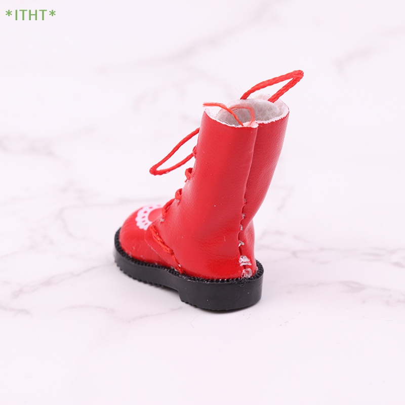 1 Đôi Giày Da PU Hình Trái Tim Đồ Chơi Cho Búp Bê Mới