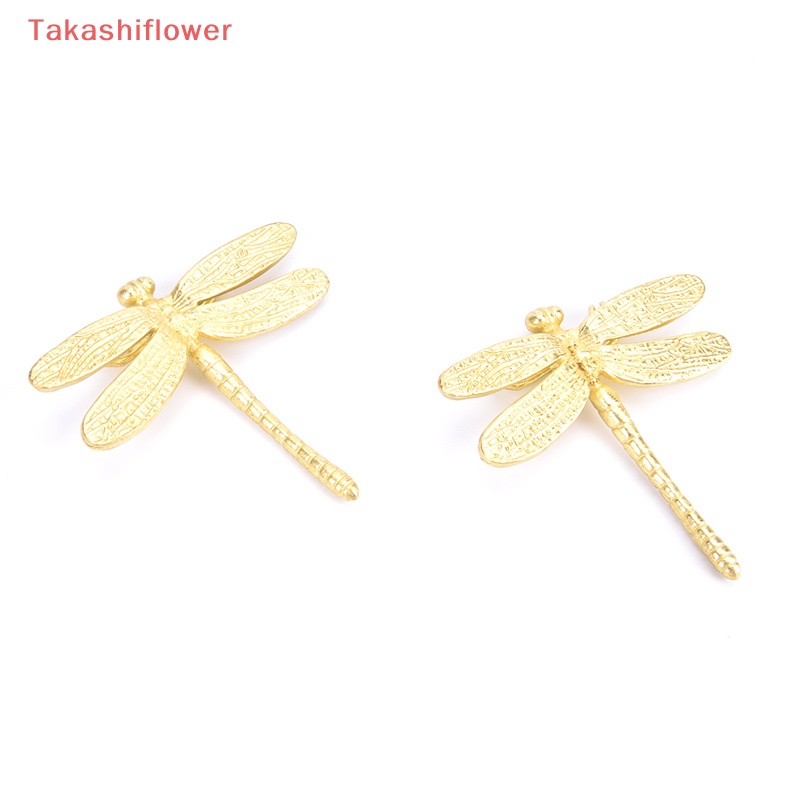 Tay Nắm Cửa Tủ Hình Chuồn Chuồn Bằng Đồng Thau Mạ Vàng Phong Cách Bắc Âu Đơn Giản