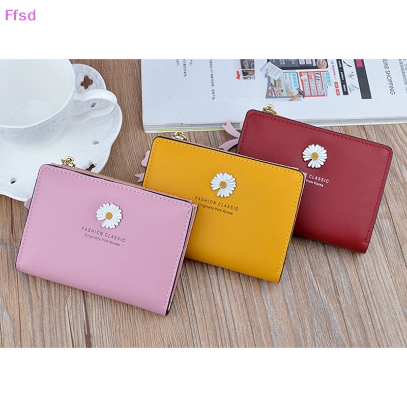 {Ffsd} Ví Ngắn Bằng Da PU Có Khóa Kéo Đơn Giản Thời Trang Mới Dành Cho Nữ * Hàng Bán Chạy