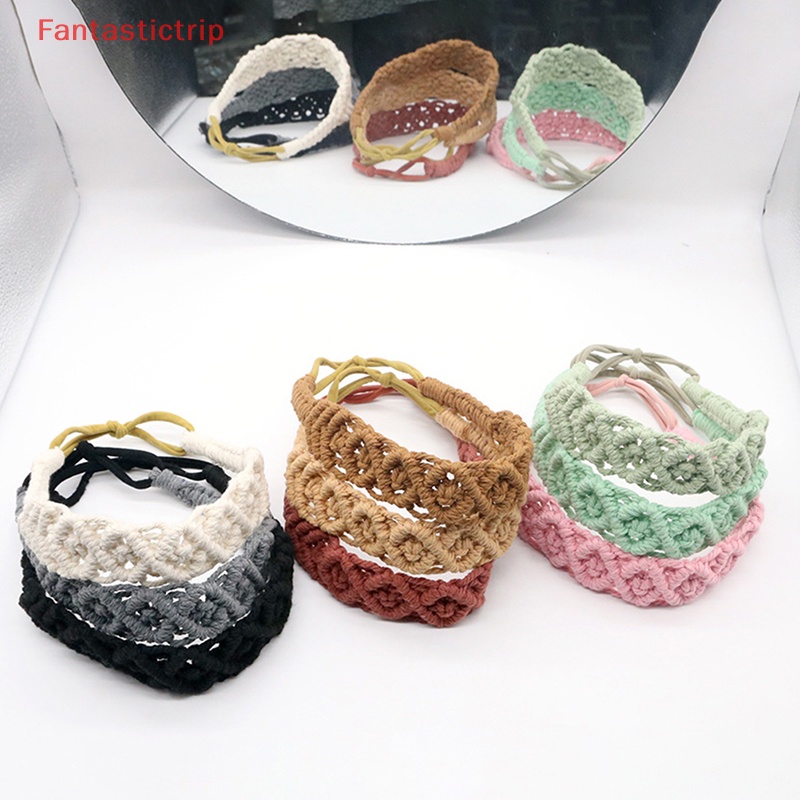 Băng Đô Vải Cotton Bện Co Giãn Phong Cách Boho Cổ Điển Cho Nữ