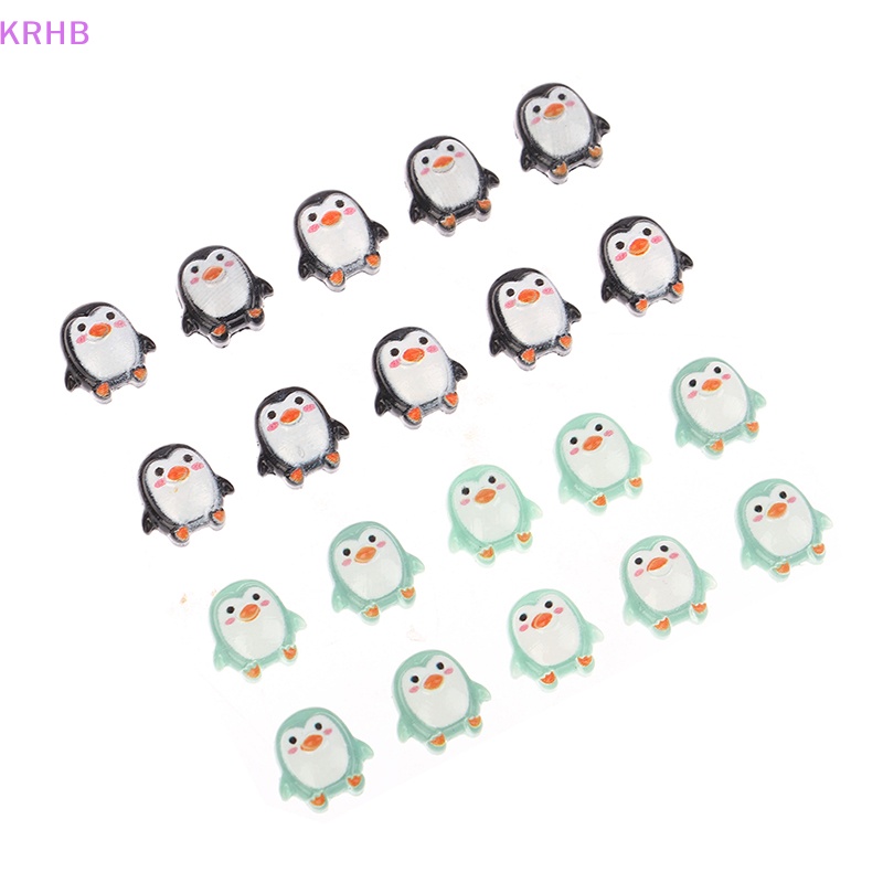 Set 10 Mô Hình Chim Cánh Cụt Mini Bằng Nhựa Dễ Thương Dùng Để Trang Trí Sổ Tay Mới