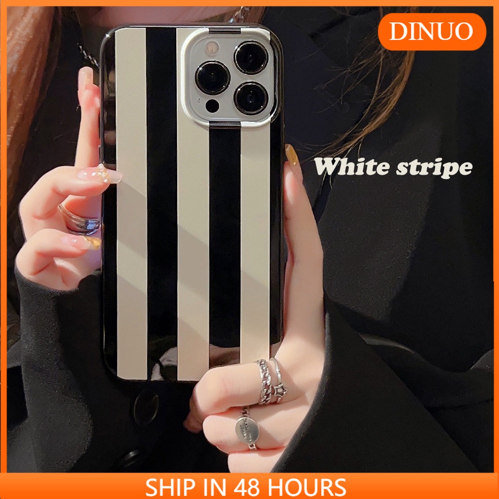 Ốp Điện Thoại Silicon Họa Tiết Kẻ Sọc Đơn Giản Thời Trang Cho Iphone 14pro max 13iPhone14 Niche 11 12 8 / X
