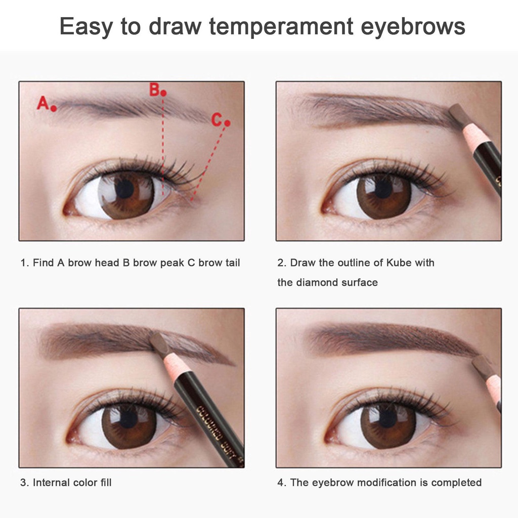 Bút Chì Kẻ Lông Mày Chống Nước Chống Mồ Hôi Dễ Lên Màu Dành Cho Người Mới Bắt Đầu D0W2