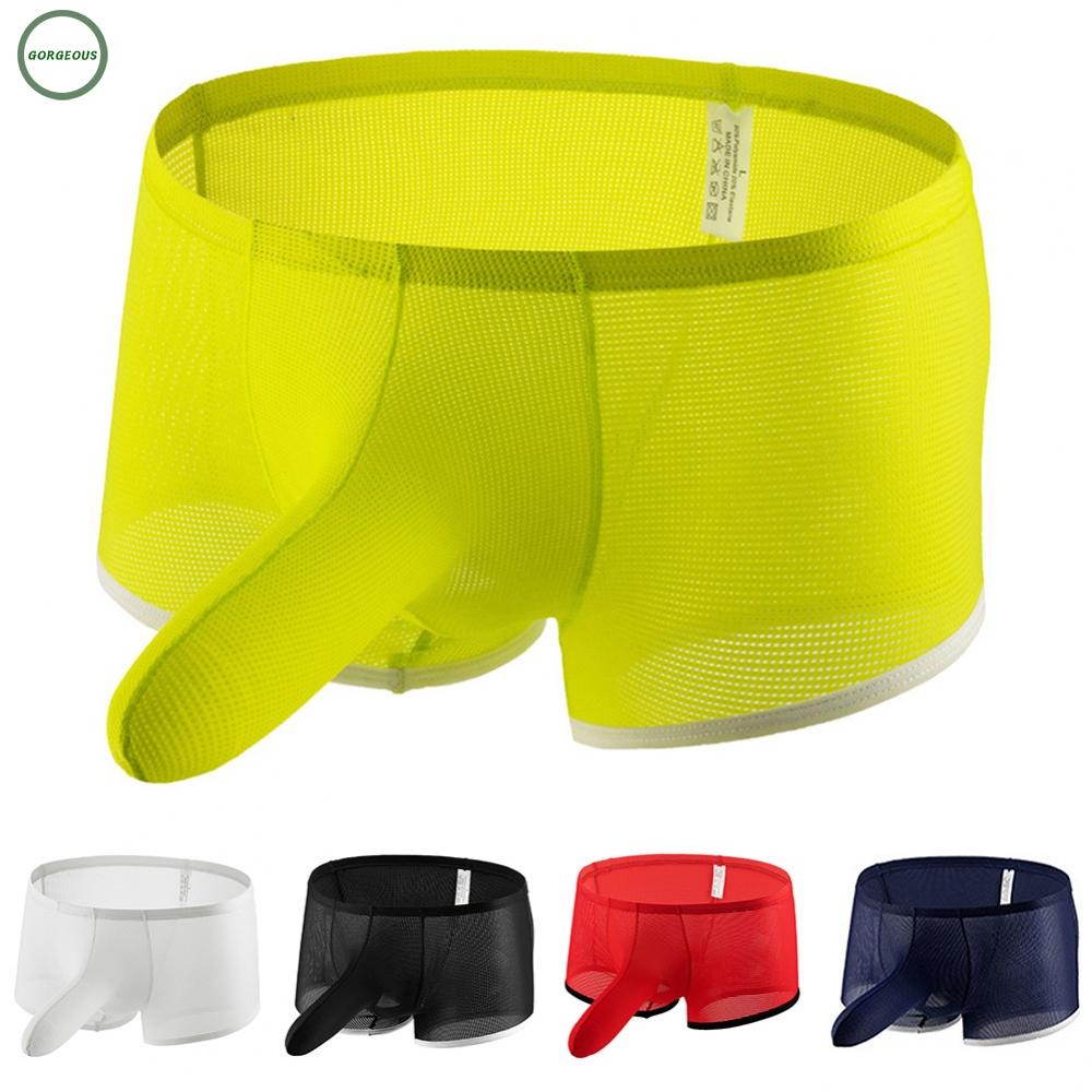 New Coming~Sexy Men's Underwear Boxer Briefs Mesh Shorts Panties with Adjustable Bulge Pouch#Home Essentialses