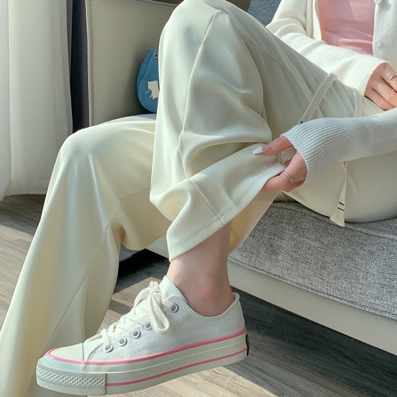 Quần Dài Lưng Cao Ống Rộng Màu Tím Thời Trang Cá Tính Cho Nữ