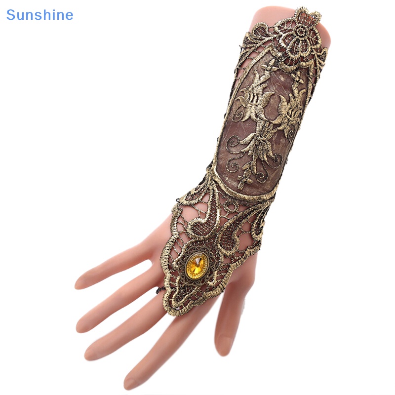 Găng Tay Ren Hở Ngón Phong Cách Gothic