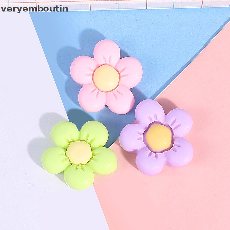 Set 10 Kẹp Tóc Hình Hoa Hướng Dương Có Nam Châm Hít Tủ Lạnh / Điện Thoại DIY