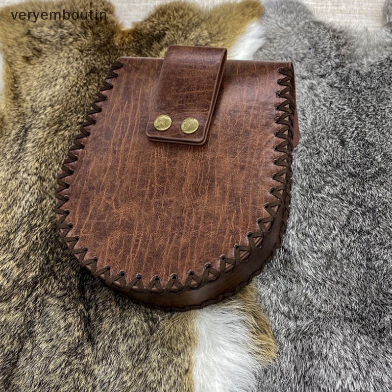 Túi Da Đựng Tiền Đeo Thắt Lưng Phong Cách Thời Trung Cổ