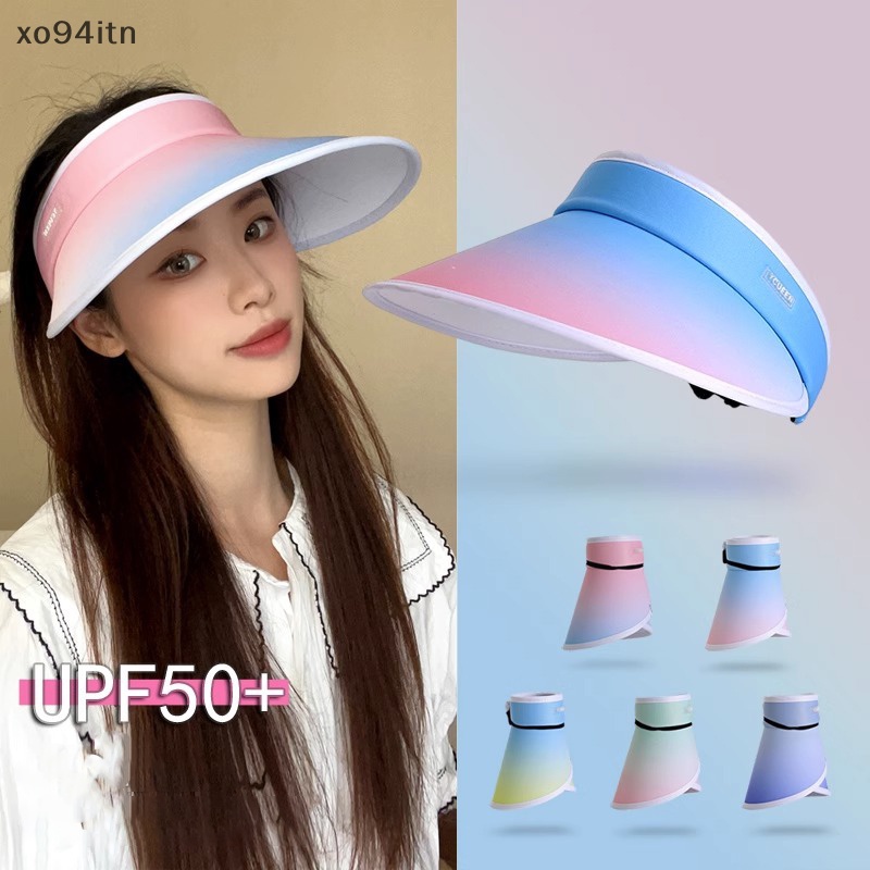 Nón Rộng Vành Che Phủ Mặt Chống Tia UV Màu Sắc Gradient Dành Cho Nữ