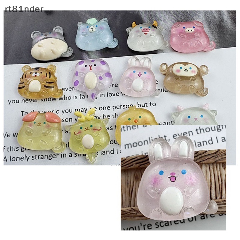 Rt Set 1 / 5 Tượng Cung Hoàng Đạo Dạ Quang Mini Bằng Nhựa Resin Thủ Công Trang Trí Nội Thất Xe Hơi / Nhà Cửa