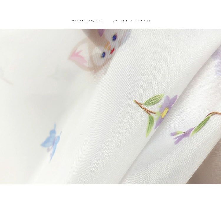 Vải Lụa Organza In Họa Tiết Hoa Dành Cho May Đầm Trẻ Em