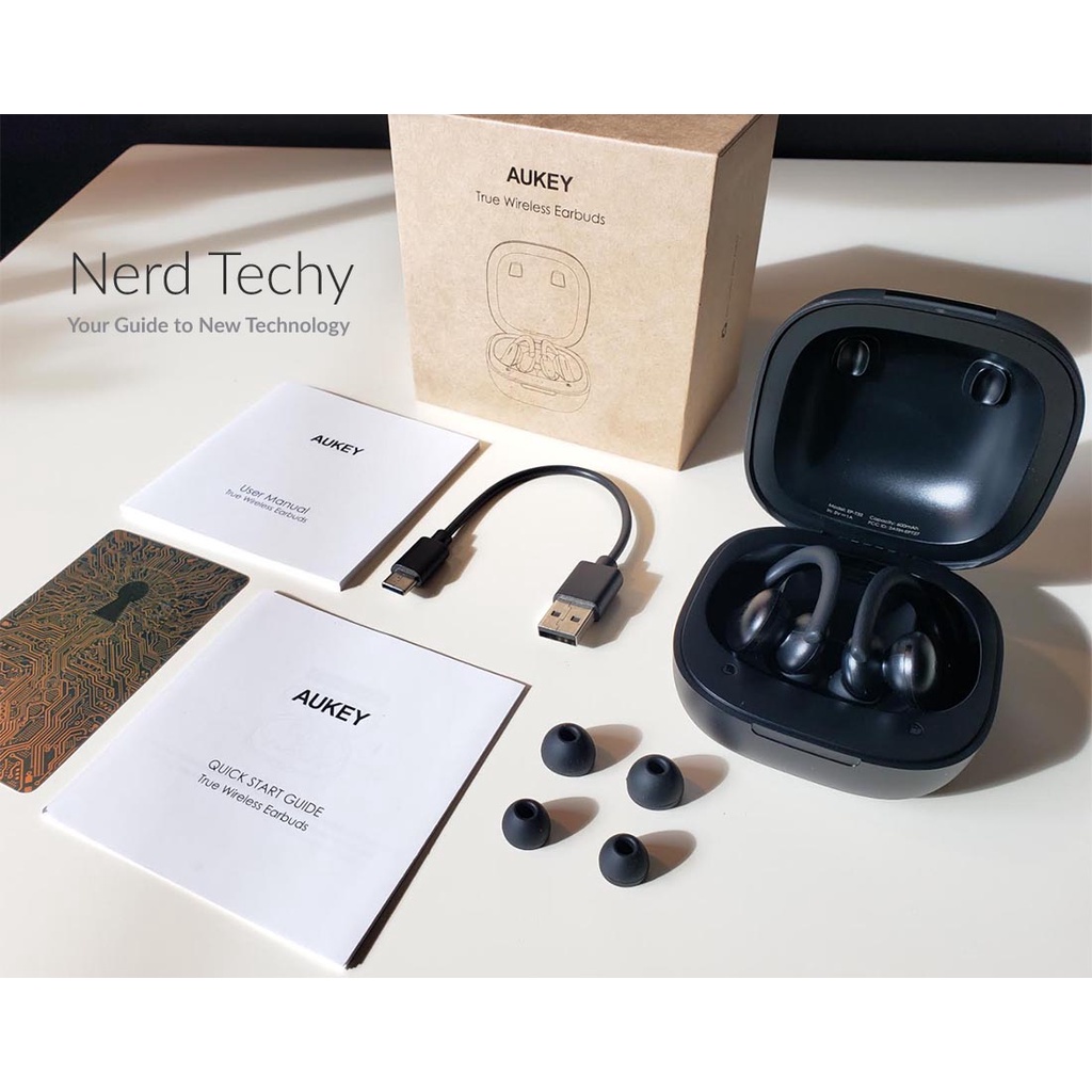Tai nghe sạc không dây kèm hộp sạc AUKEY EP-T32 Over-Ear IPX8 với CVC 8.0
