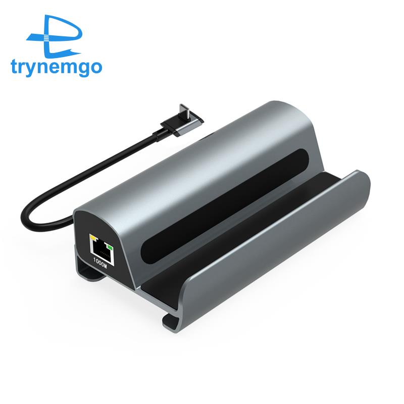 Đế Sạc Đứng Cổng USB C Sang RJ45 Ethernet HDMI-Compatible USB3.0 Type-C