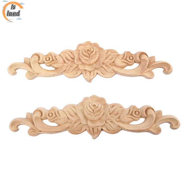 Miếng Gỗ Chạm Khắc Hoa Hồng Trang Trí Nội Thất