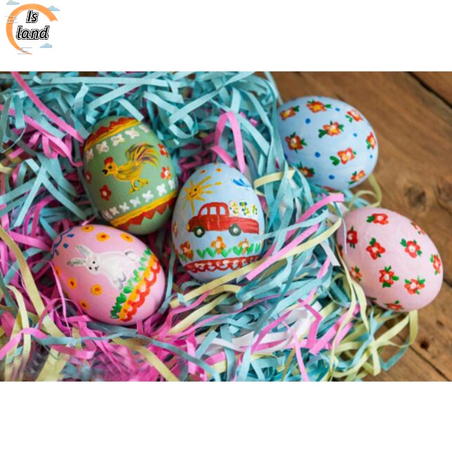Trứng Phục Sinh Bằng Gỗ Nhiều Màu Sắc Dùng Vẽ Tranh DIY Dành Cho Trẻ Em