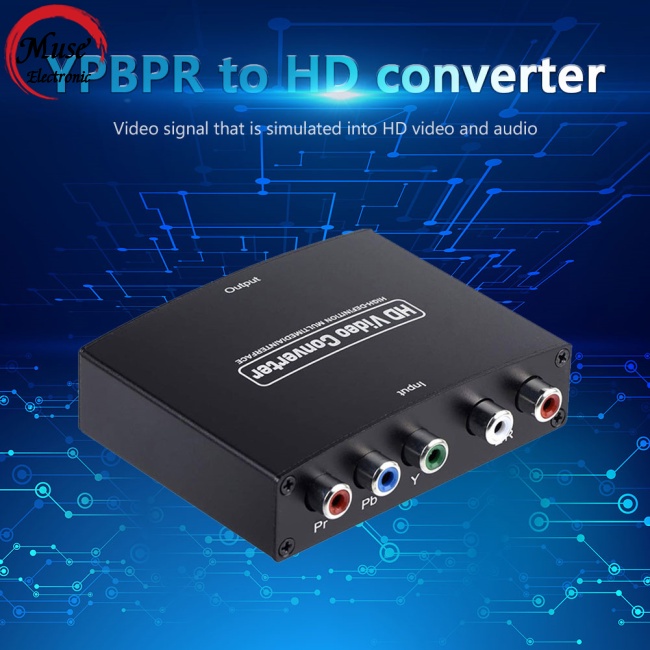 Bộ Chuyển Đổi Âm Thanh / Video Ypbpr R / l Sang 1080p Cho Đầu Dvd Hdtv