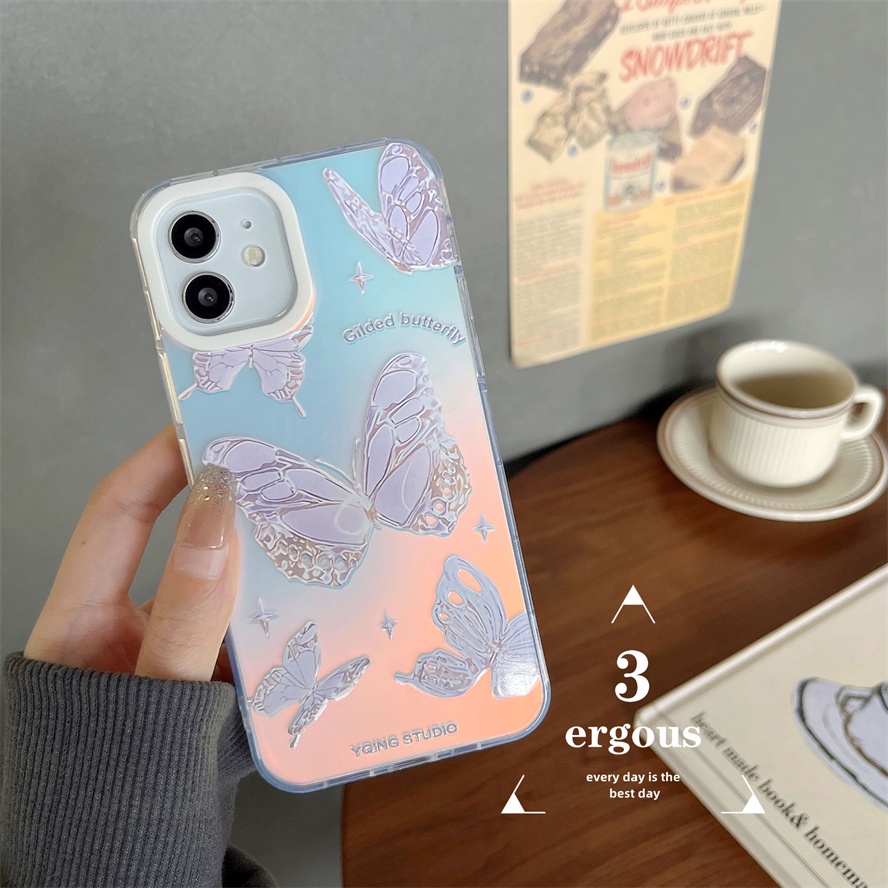 Ốp Điện Thoại Mềm Chống Sốc Màu Gradient Cho IPhone 14 13 12 11 Pro Max SE2020 X XR Xs Max 7 8 Plus