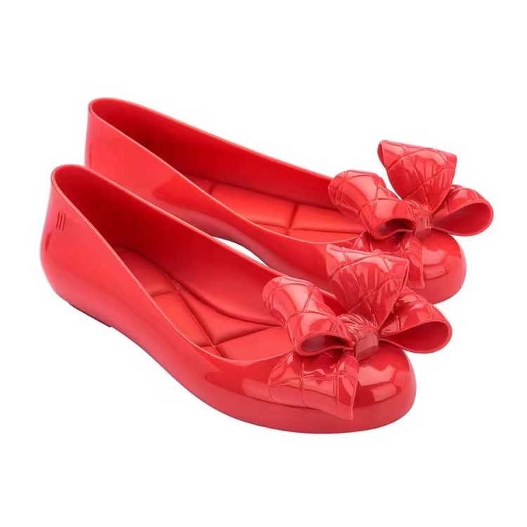 Hàng Mới Về  Giày Búp Bê Mũi Tròn Đế Bằng Đính Nơ To Phong Cách Hàn Quốc Ngọt Ngào meilissa Melissa