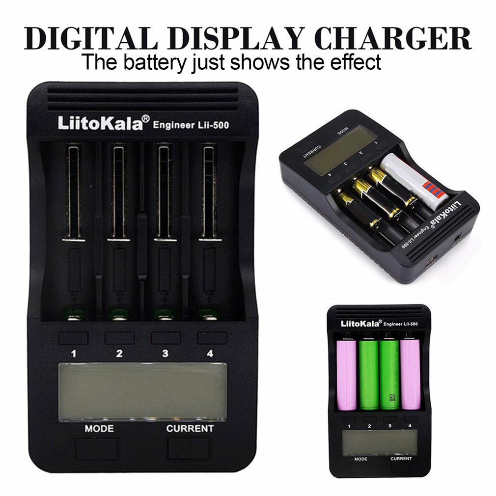 Lithium Battery Charger Lii-500 18650/26650 Charging Adapter Lcd Display Digital Chargers Batteries Charge Device With Screen [Q/6]