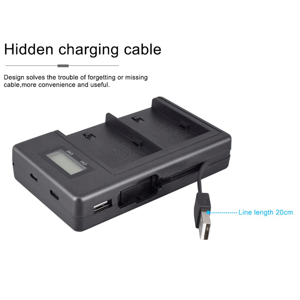 Durabale Np-F970-C Display Charger 5V Digital Battery Set For Sony Camera F750 F990 Fill Light 2500C [Q/14]