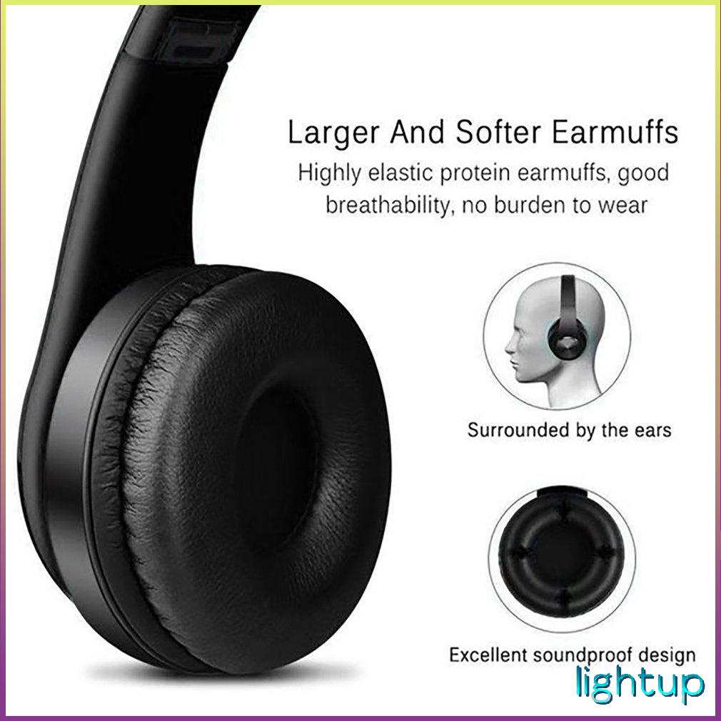 Tai nghe không dây Over Ear stereo có thể gập lại gắn trên đầu Super Bass