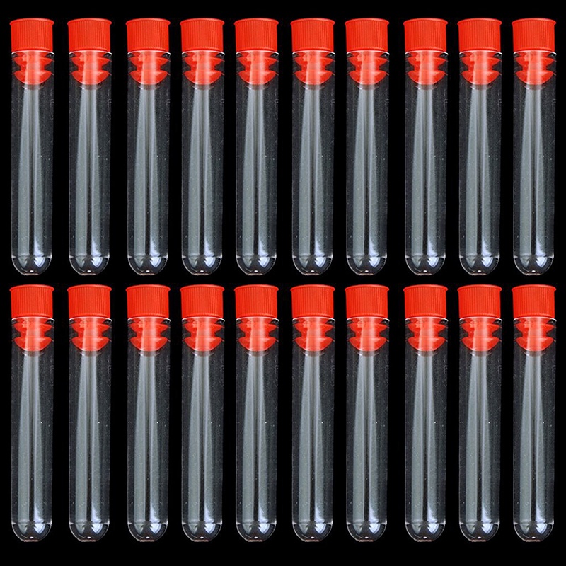 Bộ 20 Ống Nghiệm Trong Suốt Có Nắp Vít 12 * 60mm