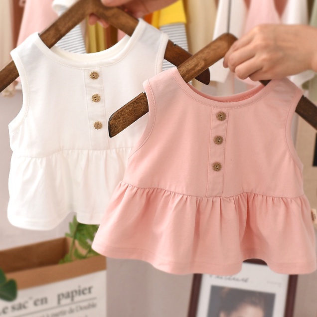 Áo Thun cotton Mỏng Không Tay Phong Cách Hàn Quốc Mới Cho Nữ