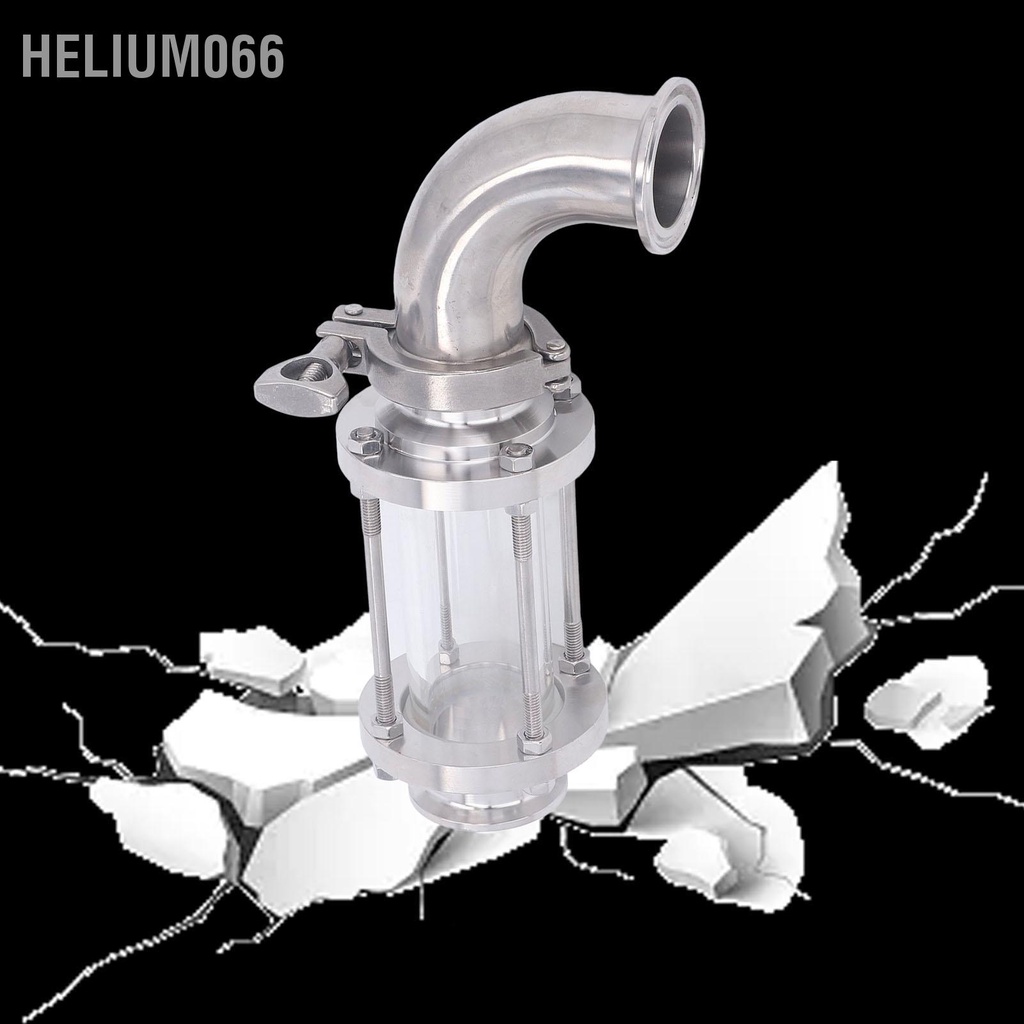 Helium066 Khuỷu tay Ferrule vệ sinh 90 độ Lắp ống 304 kẹp chịu áp lực cao bằng thép không gỉ