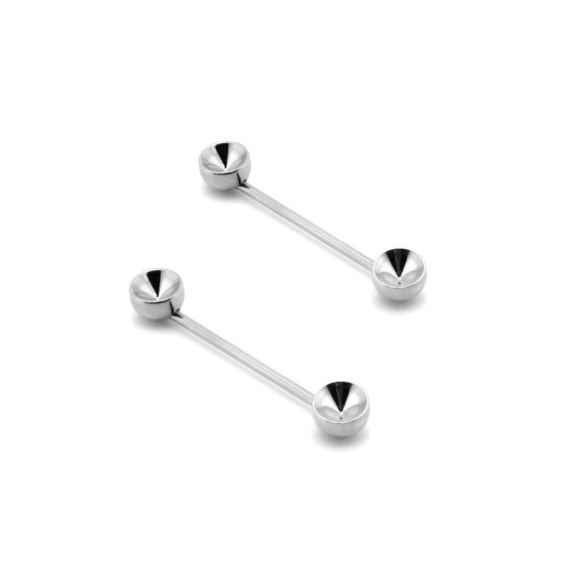 Double-headed bowl-shaped untwist cufflinks áo len phù hợp với áo sơ mi đường viền cổ áo ghim khóa cổ áo pháp