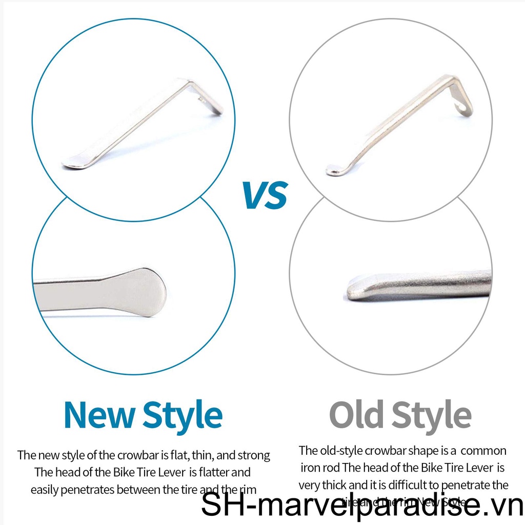 Bộ 3 Dụng Cụ Hỗ Trợ Sửa Chữa Lốp Xe Đạp Bằng Thép Không Gỉ