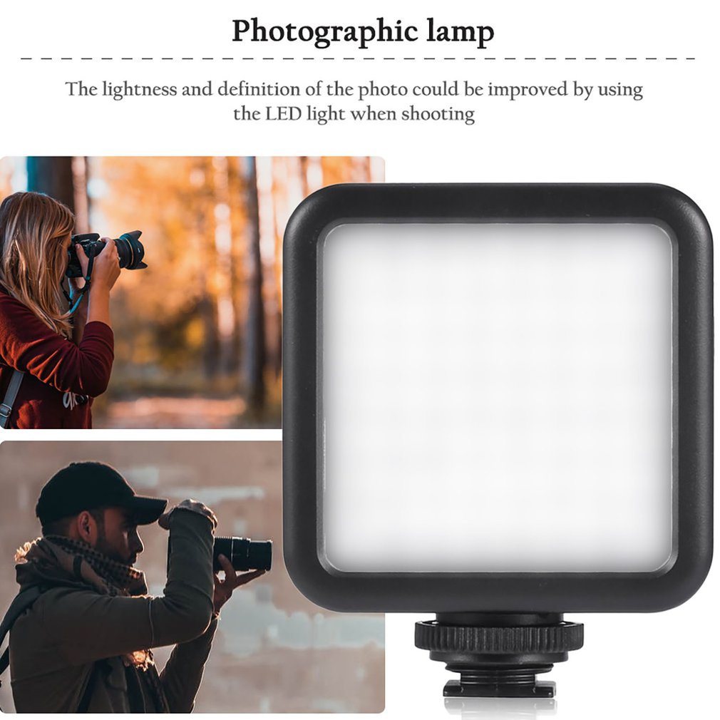 5.5W 800Lm 6000K Mini Portable Long Life 49 Led Video Light Lamp Photographic Photo Lighting For Camera Photography [Q/10]