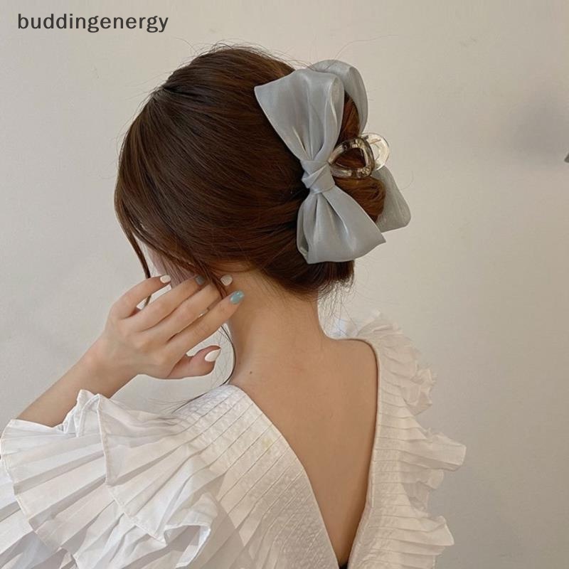 {BUDDI} Kẹp Tóc Hình Nơ Lưới Thanh Lịch Cho Nữ {BUDDI}