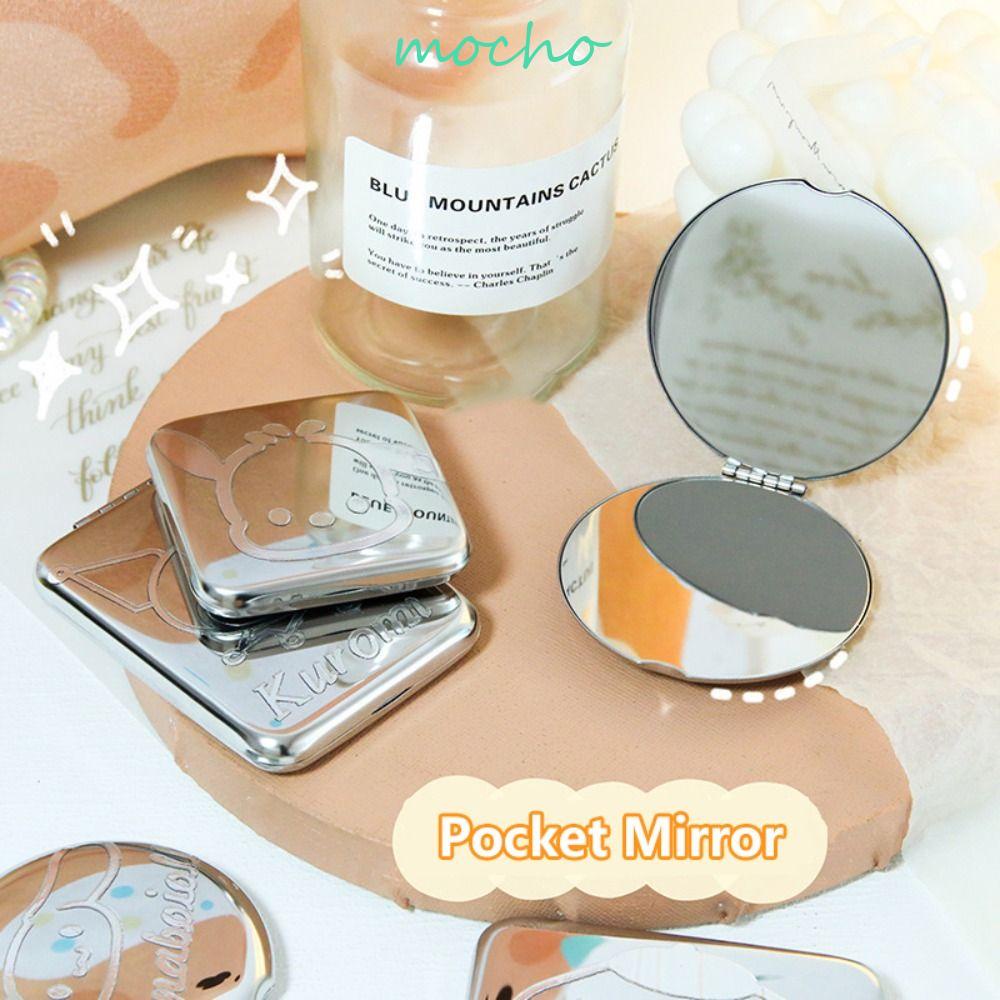 Gương Trang Điểm Mini Hai Mặt Gấp Gọn Bằng Thép Không Gỉ Tiện Dụng Mang Theo Du Lịch