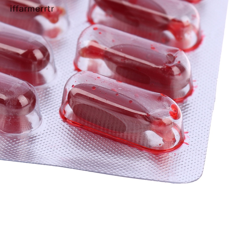 Set 10 Viên Nang Máu Giả Hóa Trang Ma Cà Rồng Cho Halloween