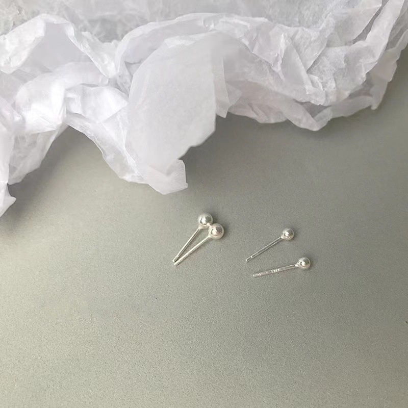 Bông Tai Mạ Bạc Nhẹ Hình Bánh Doudou Thời Trang Mùa Hè Sang Trọng Cho Nữ