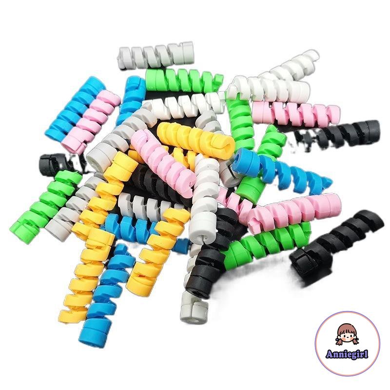 Set 4 Vỏ Bọc Bảo Vệ Dây Cáp Sạc USB Hình Xoắn Ốc Thông Dụng