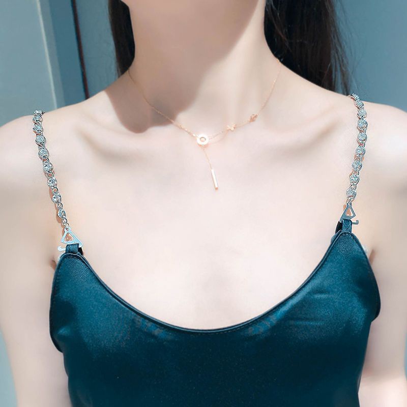 Dây Áo Ngực Đính Đá Chống Trượt Phong Cách Mới