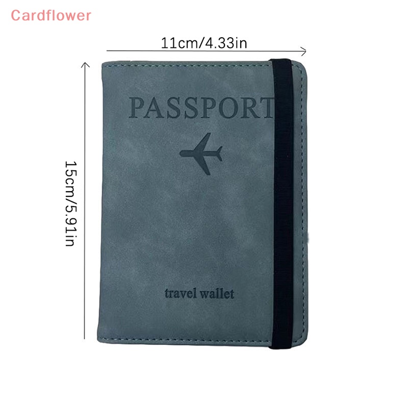 Ví Da PU Đựng Hộ Chiếu / Thẻ Tín Dụng < Cardflower > RFID Phong Cách Vintage Dành Cho Nam Và Nữ