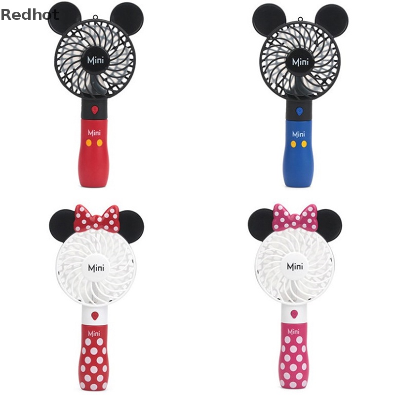 DISNEY &lt; Redhot &gt; Quạt Làm Mát Usb Di Động Hình Chuột Mickey Minnie Hoạt Hình Đáng Yêu