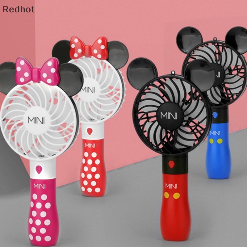 DISNEY &lt; Redhot &gt; Quạt Làm Mát Usb Di Động Hình Chuột Mickey Minnie Hoạt Hình Đáng Yêu