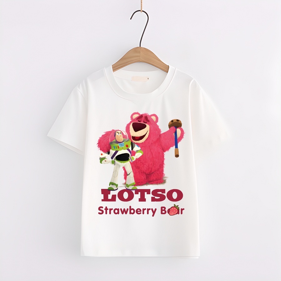 Áo Thun in hình Gấu dâu Lotso cực dễ thương cho bé SIÊU ĐẸP