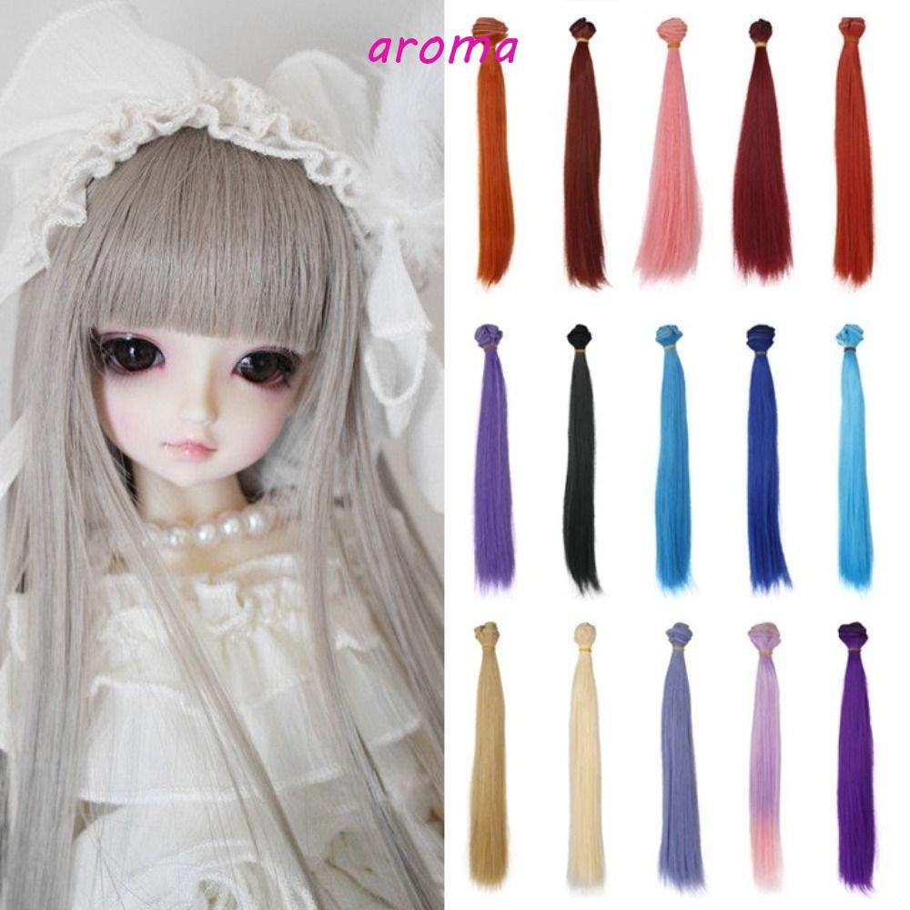 Tóc Giả Màu Đen Tự Nhiên Kháng Nhiệt Mượt Mà Hình Búp Bê Dễ Thương Cho Bé Gái