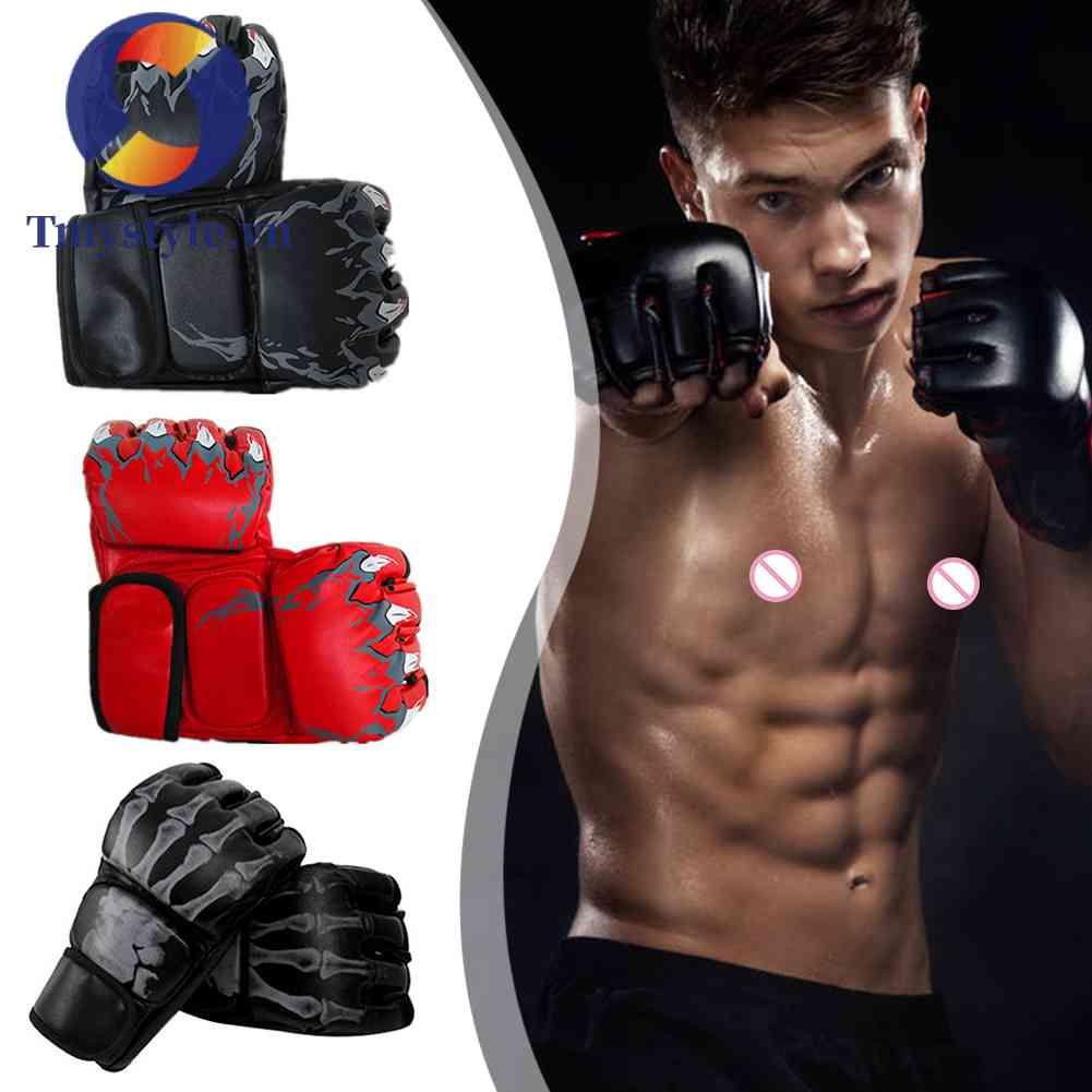 1 Đôi Găng Tay Thể Thao Hở Ngón Chất Liệu Dày Dặn Chuyên Dụng